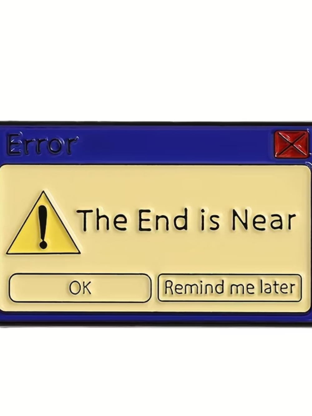 Blue and Cream Novelty Error Message Laptop Sticker